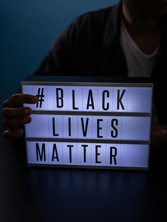 BLM lights photo